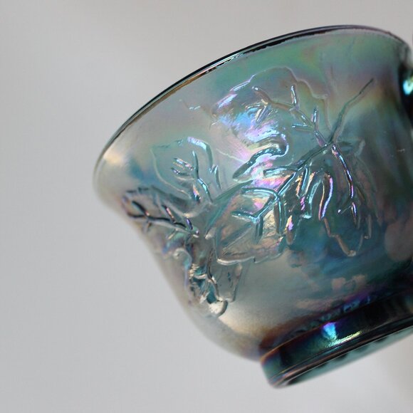 Iridescent Blue Leaf Teacup - Picture 8 of 9